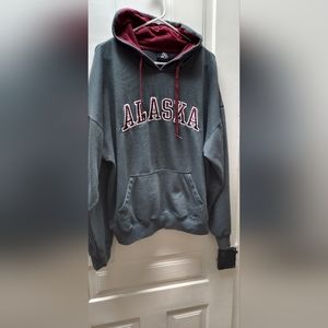 ACE Brand Alaska Hoodie Sweatshirt Adult XL with red letters